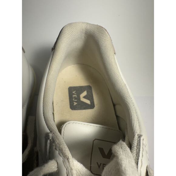 Veja Esplar Women’s Leather Sneakers Size 7 EU 38 White Suede Logo Clean Casual - Picture 6 of 9